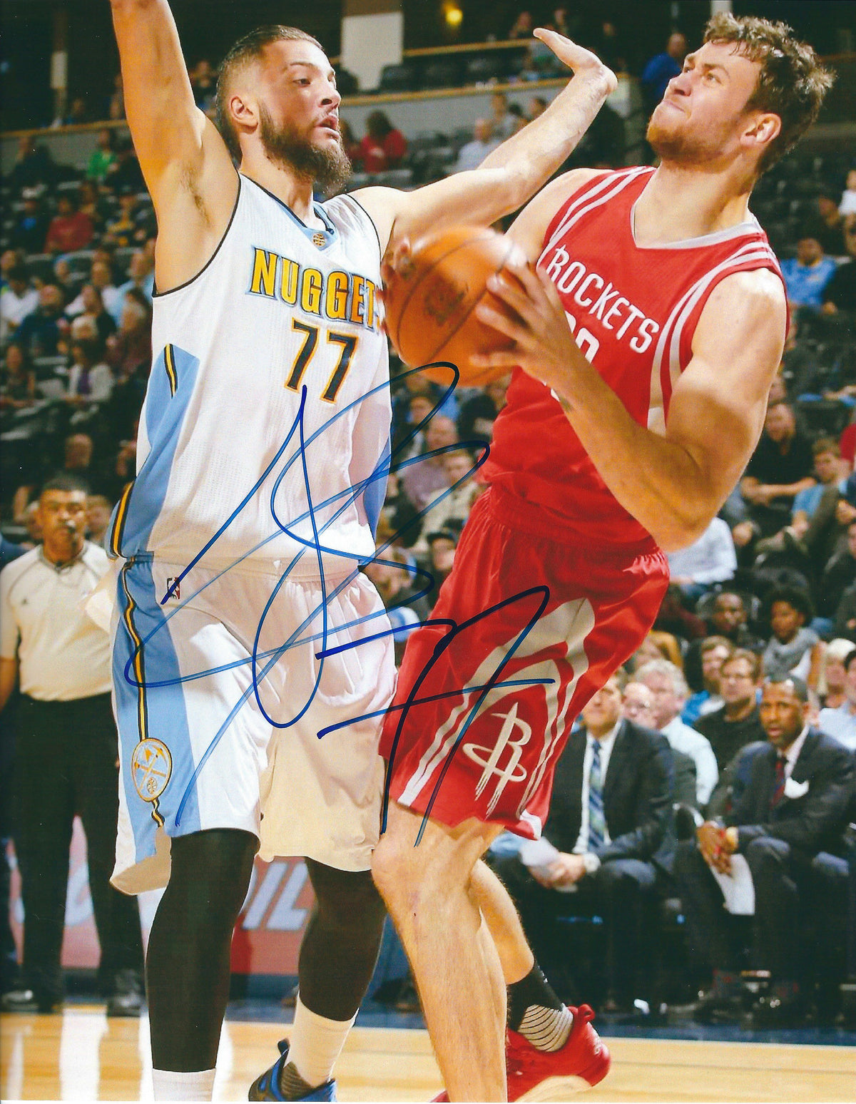 AUTOGRAPHED JOFFREY LAUVERGNE 8X10 Denver Nuggets Photo