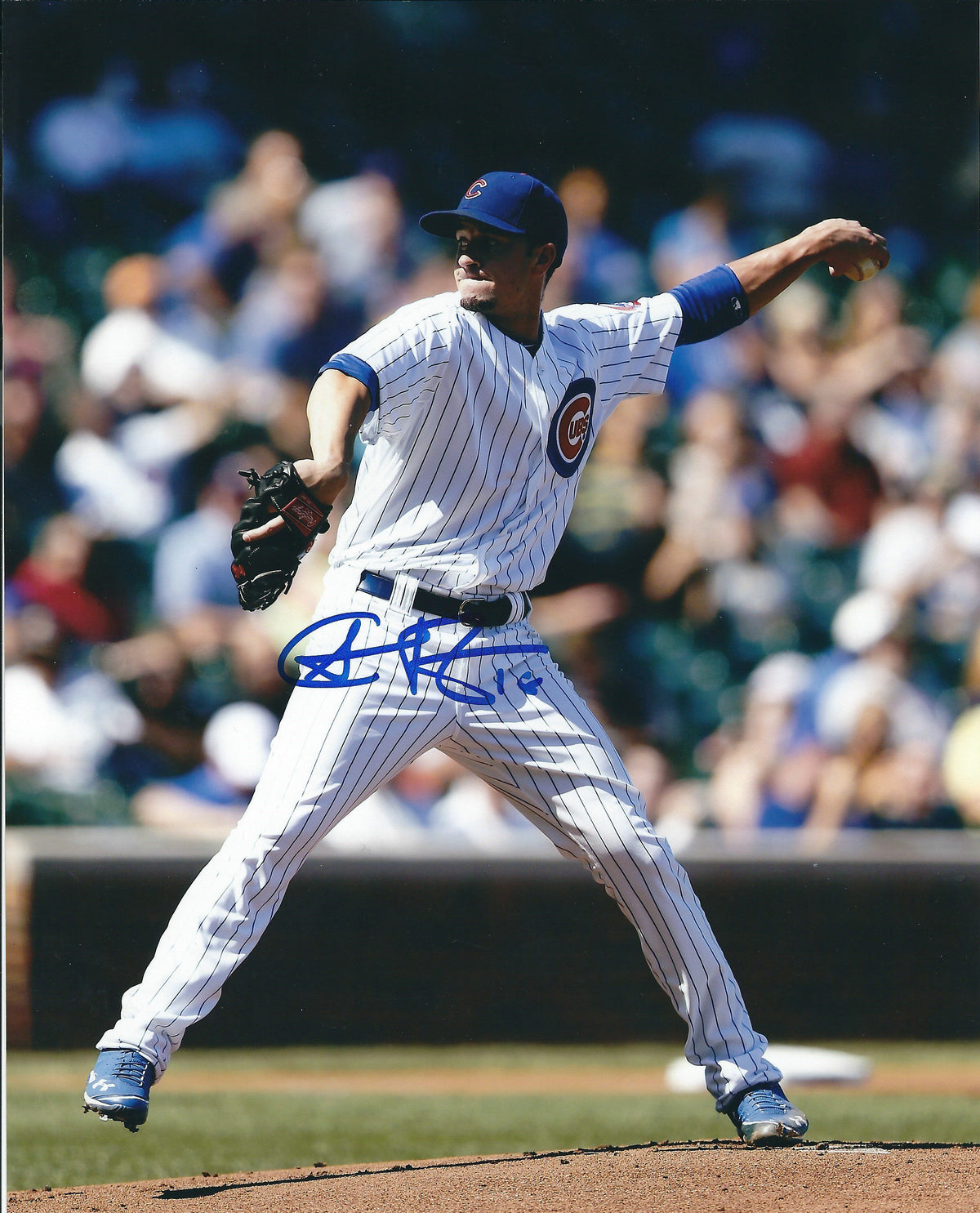AUTOGRAPHED CHRIS RUSIN 8X10 Chicago Cubs Photo