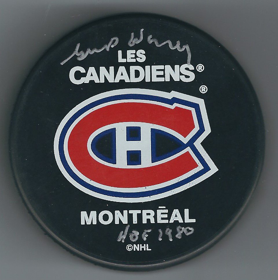 AUTOGRAPHED GUMP WORSLEY Montreal Candiens Puck