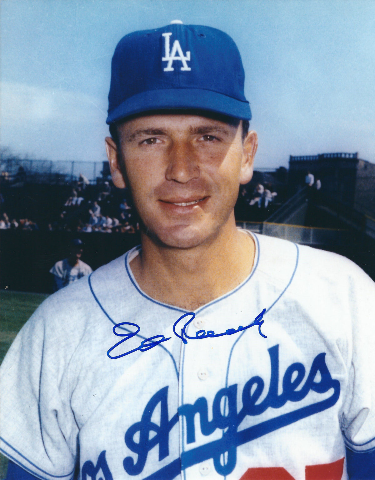 AUTOGRAPHED ED ROEBUCK 8X10 Los Angeles Dodgers photo