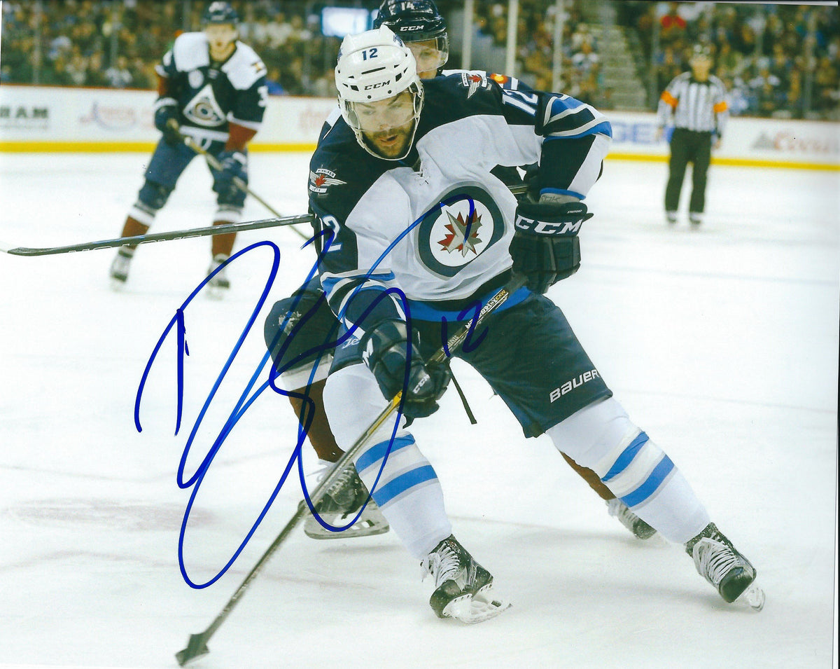 Autographed DREW STAFFORD 8X10 Winnipeg Jets Photo