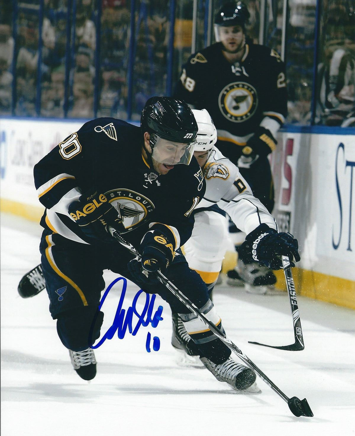 Autographed ANDY MCDONALD 8x10 St. Louis Blues Photo