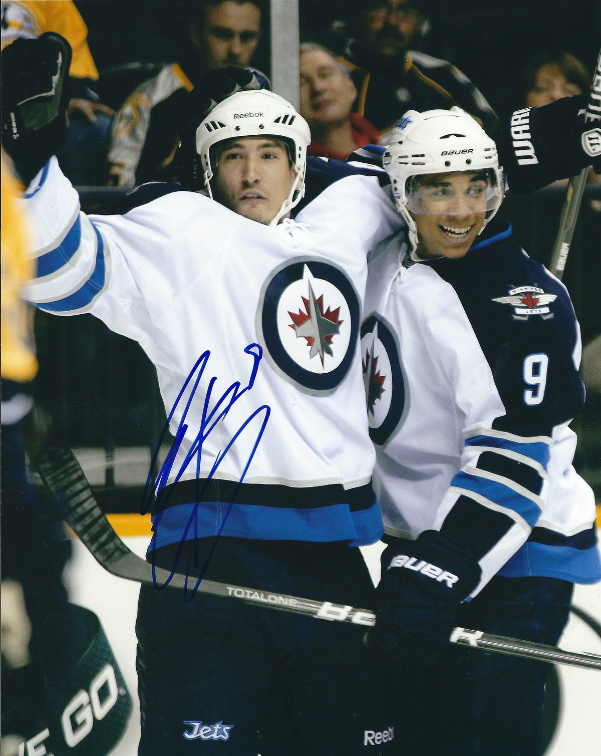 Autographed EVANDER KANE  8X10 Winnipeg Jets Photo