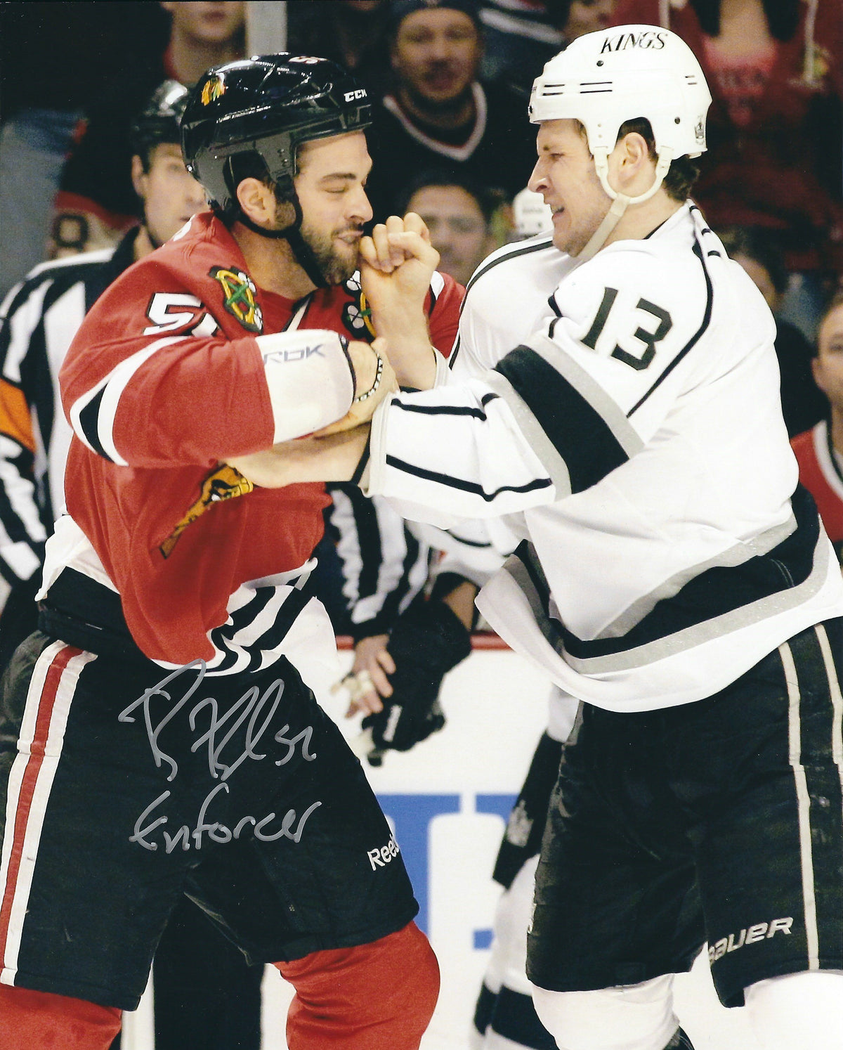 Autographed BRANDON BOLLIG 8X10 Chicago Blackhawks Photo