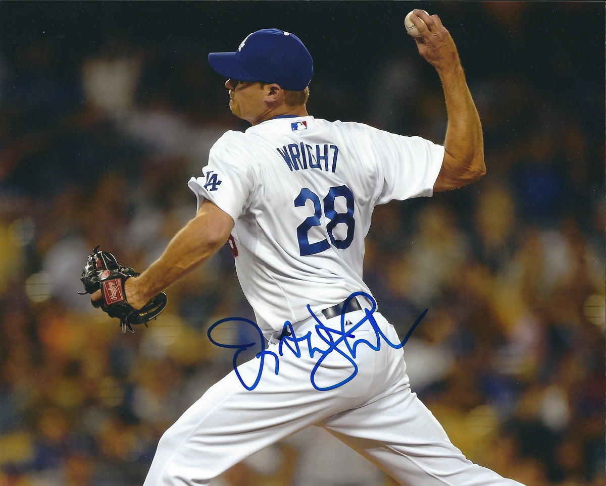AUTOGRAPHED JAMEY WRIGHT 8x10 Los Angeles Dodgers photo