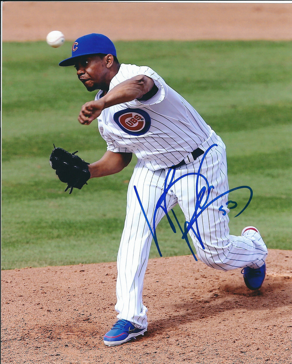 AUTOGRAPHED WESLEY WRIGHT 8X10 Chicago Cubs Photo