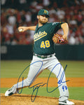 AUTOGRAPHED RYAN COOK 8X10 Oakland A's Photo