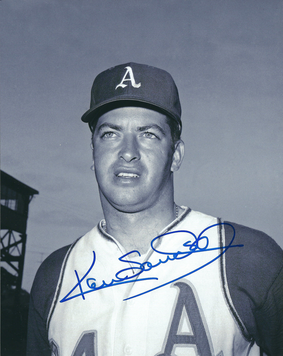 AUTOGRAPHED KEN SANDERS 8X10 Oakland A's Photo