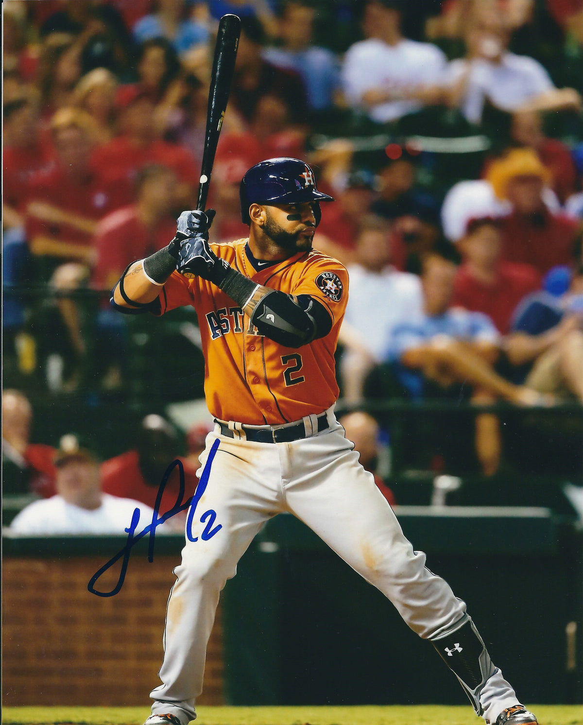 AUTOGRAPHED JONATHAN VILLAR 8X10 Houston Astros Photo