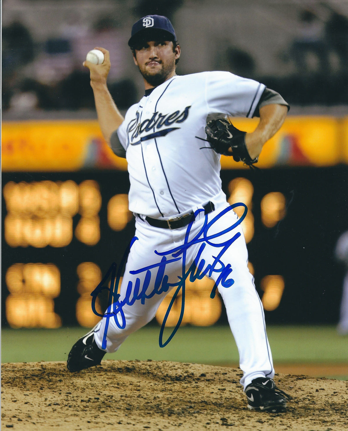 AUTOGRAPHED HUSTON STREET 8X10 San Diego Padres photo