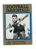 Autographed George Musso Chicago Bears Football Immortals Card, #88 COA