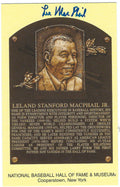 Lee MacPhail Hall of Fame Gold Plaque