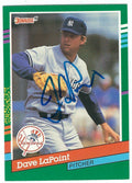 Autographed DAVE LAPOINT 1991 Donruss Card