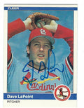 Autographed DAVE LAPOINT 1984 Fleer Card