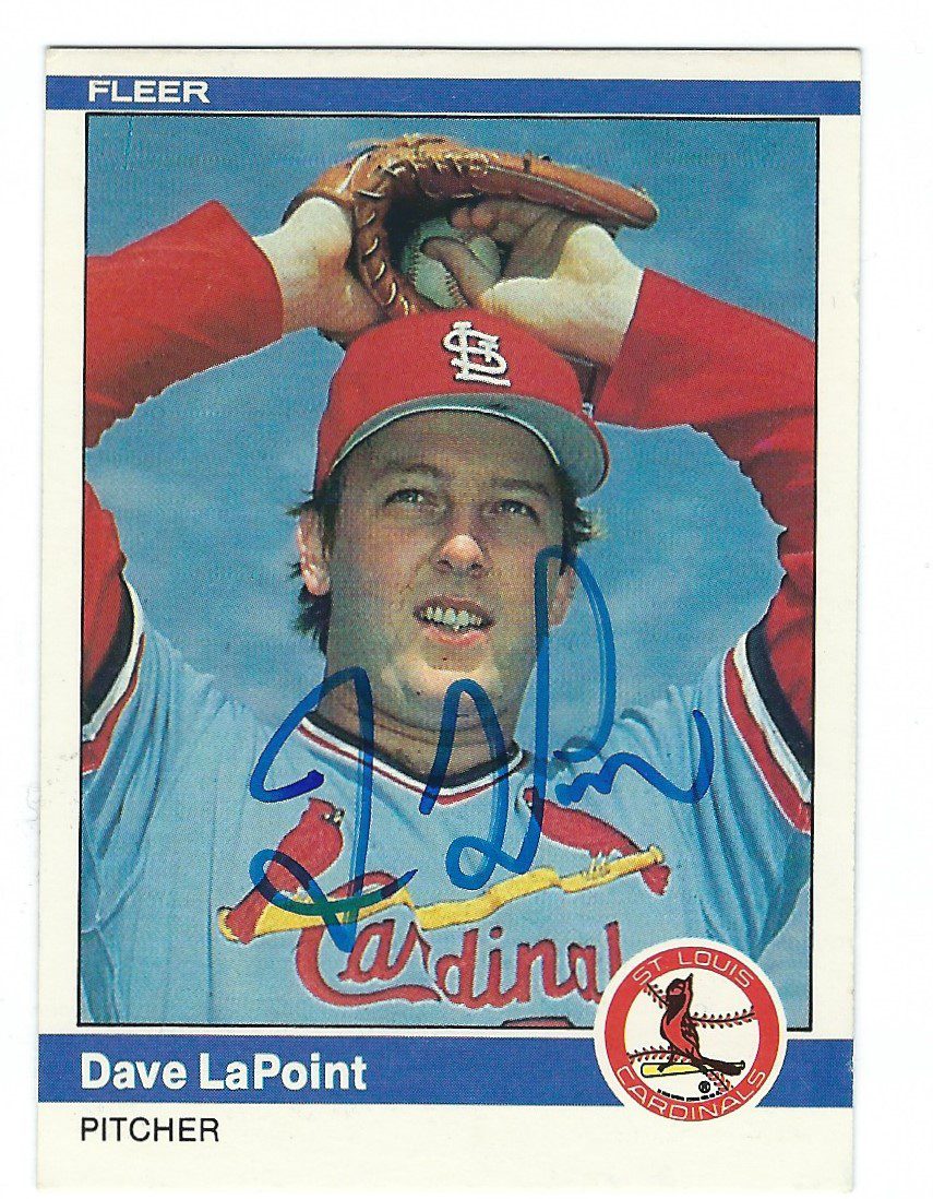 Autographed DAVE LAPOINT 1984 Fleer Card