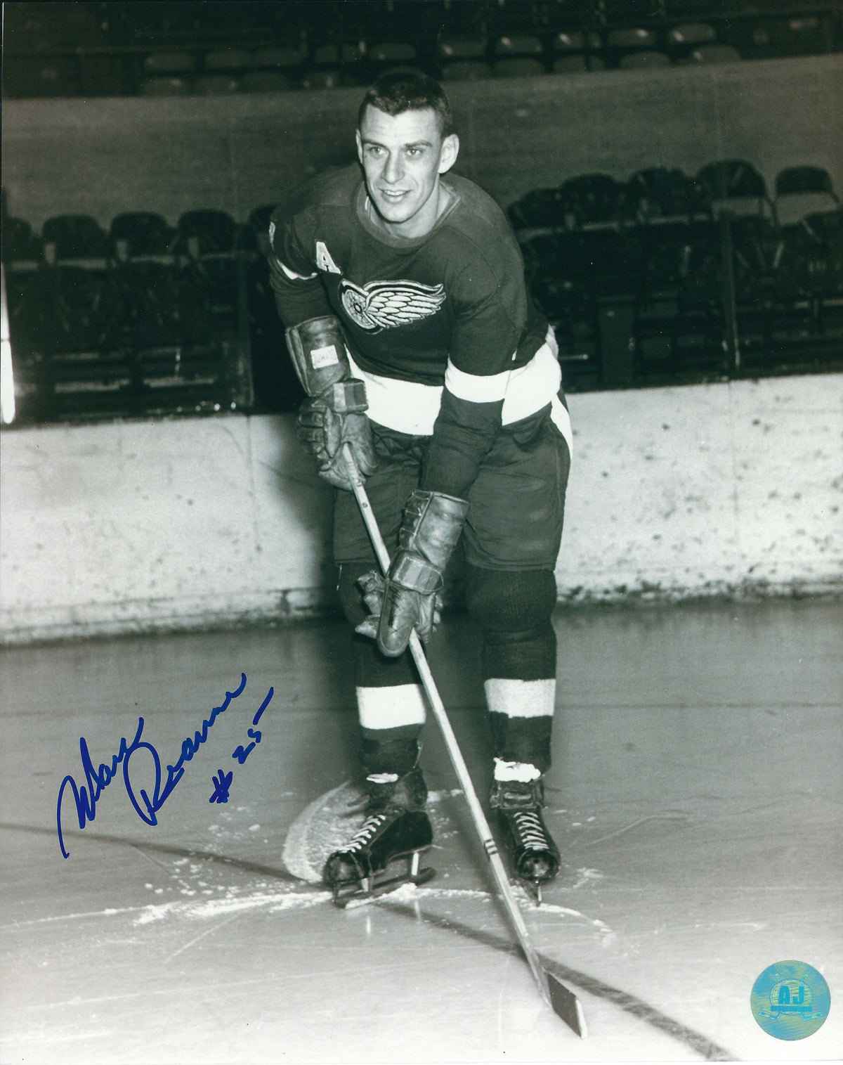 Autographed MARC REAUME 8X10 Detroit Red Wings Photo