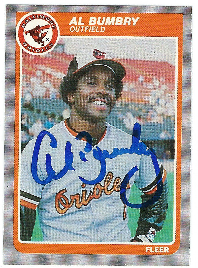 Autographed AL BUMBRY 1985 Fleer Card