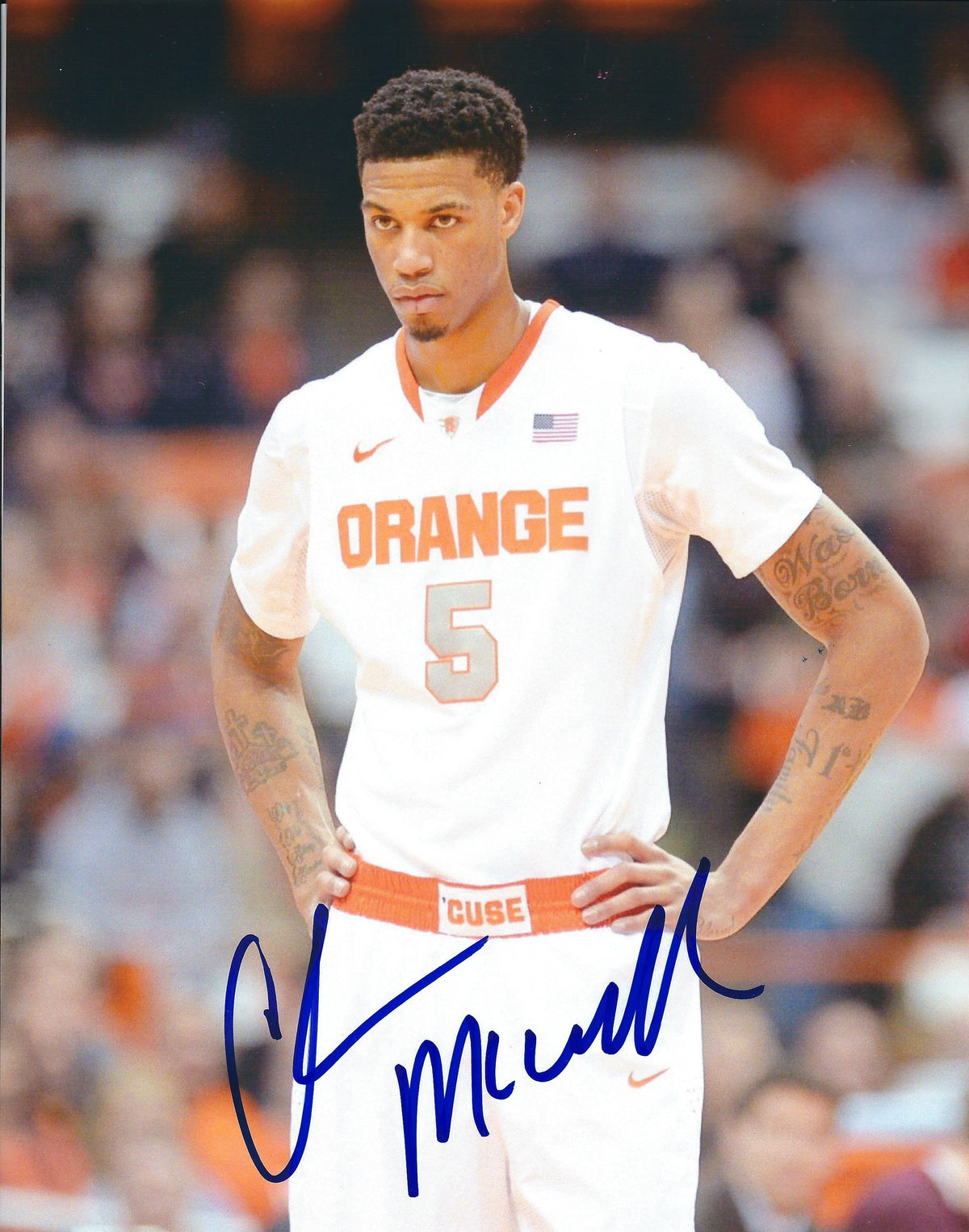 Autographed CHRIS MCCULLOUGH Syracuse Orangemen 8x10 Photo