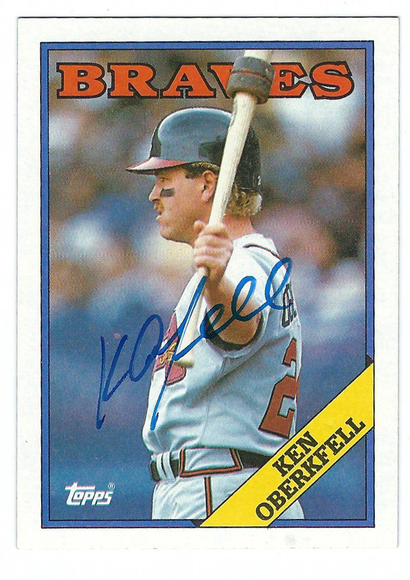 Autographed KEN OBERKFELL 1988 Topps Card