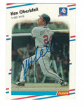 Autographed KEN OBERKFELL 1988 Fleer Baseball Card