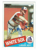 Autographed LAMARR HOYT 1985 Topps Card