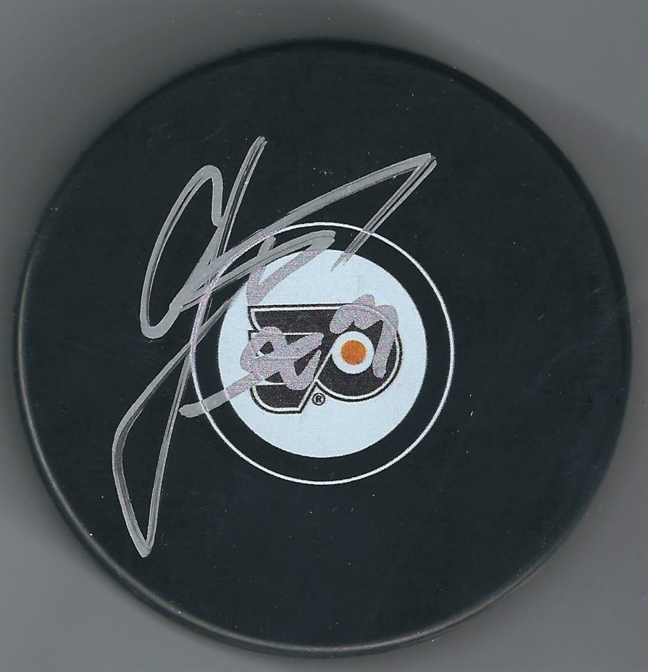 Autographed RADKO GUDAS Philadelphia Flyers Hockey Puck