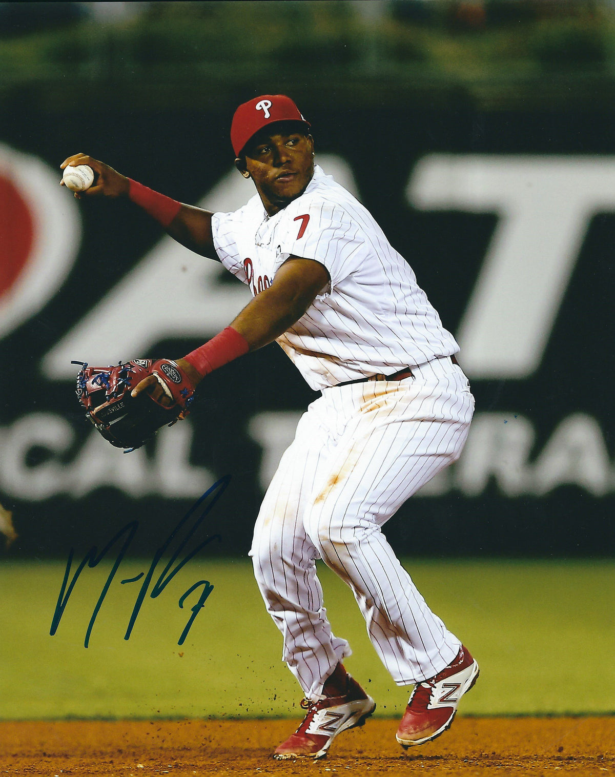 AUTOGRAPHED MAIKEL FRANCO 8X10 Philadelphia Phillies Photo