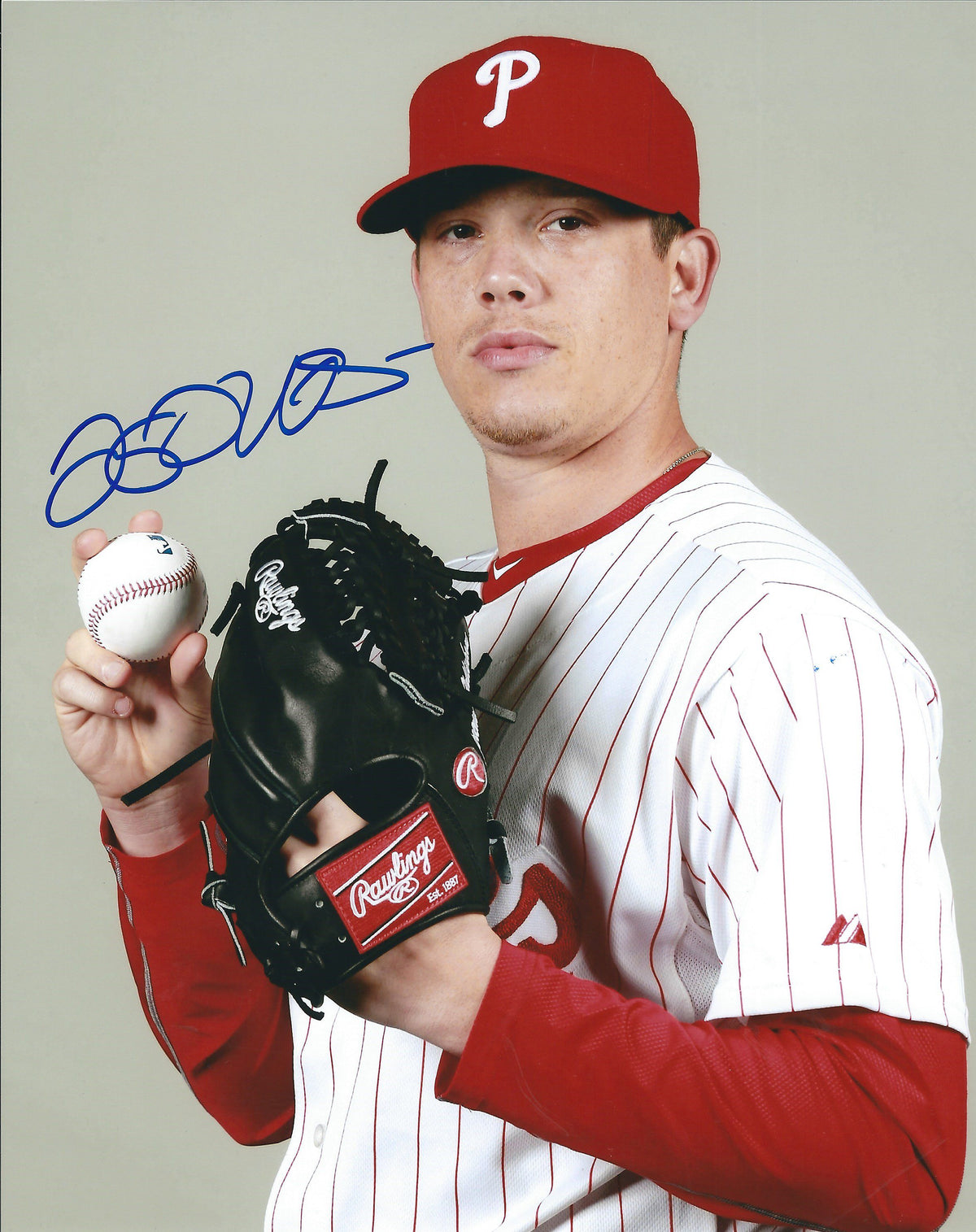 AUTOGRAPHED JEREMY HELLICKSON 8X10 Philadelphia Phillies Photo