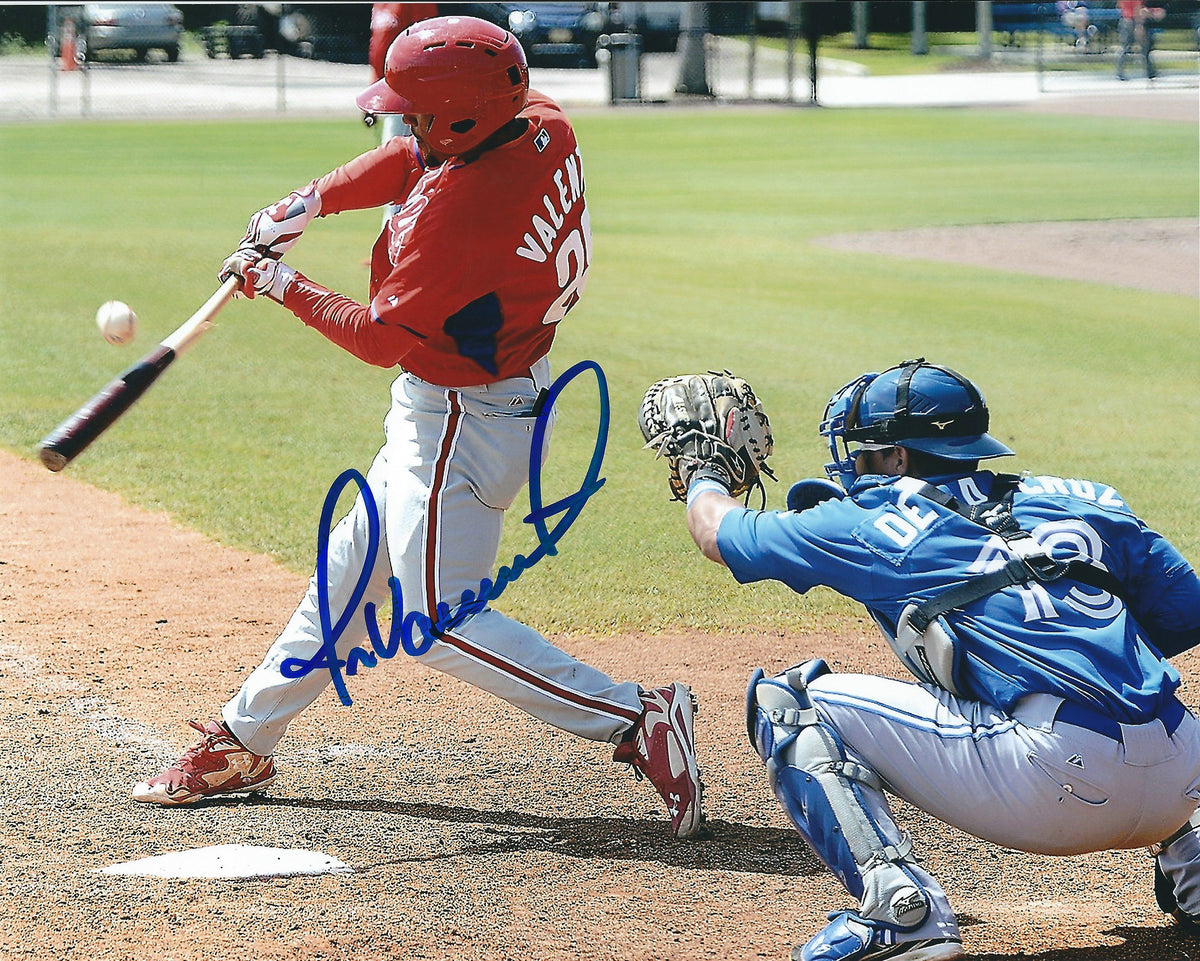 AUTOGRAPHED JESMUEL VALENTIN 8X10 Philadelphia Phillies Photo