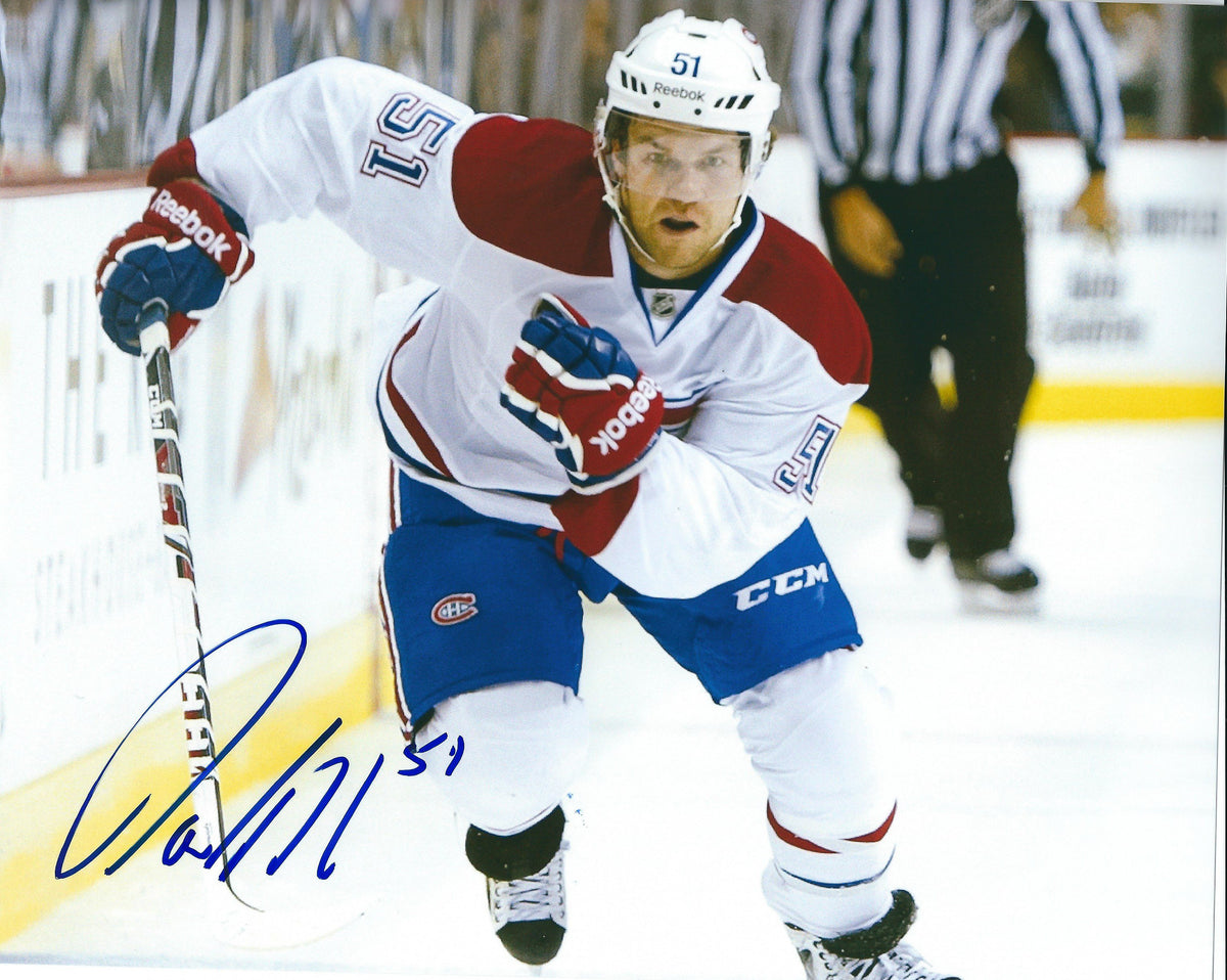 Autographed DAVID DESHARNAIS 8X10 Montreal Canadiens Photo