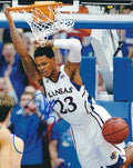 Autographed BEN MCLEMORE Kansas Jayhawks 8x10 Photo