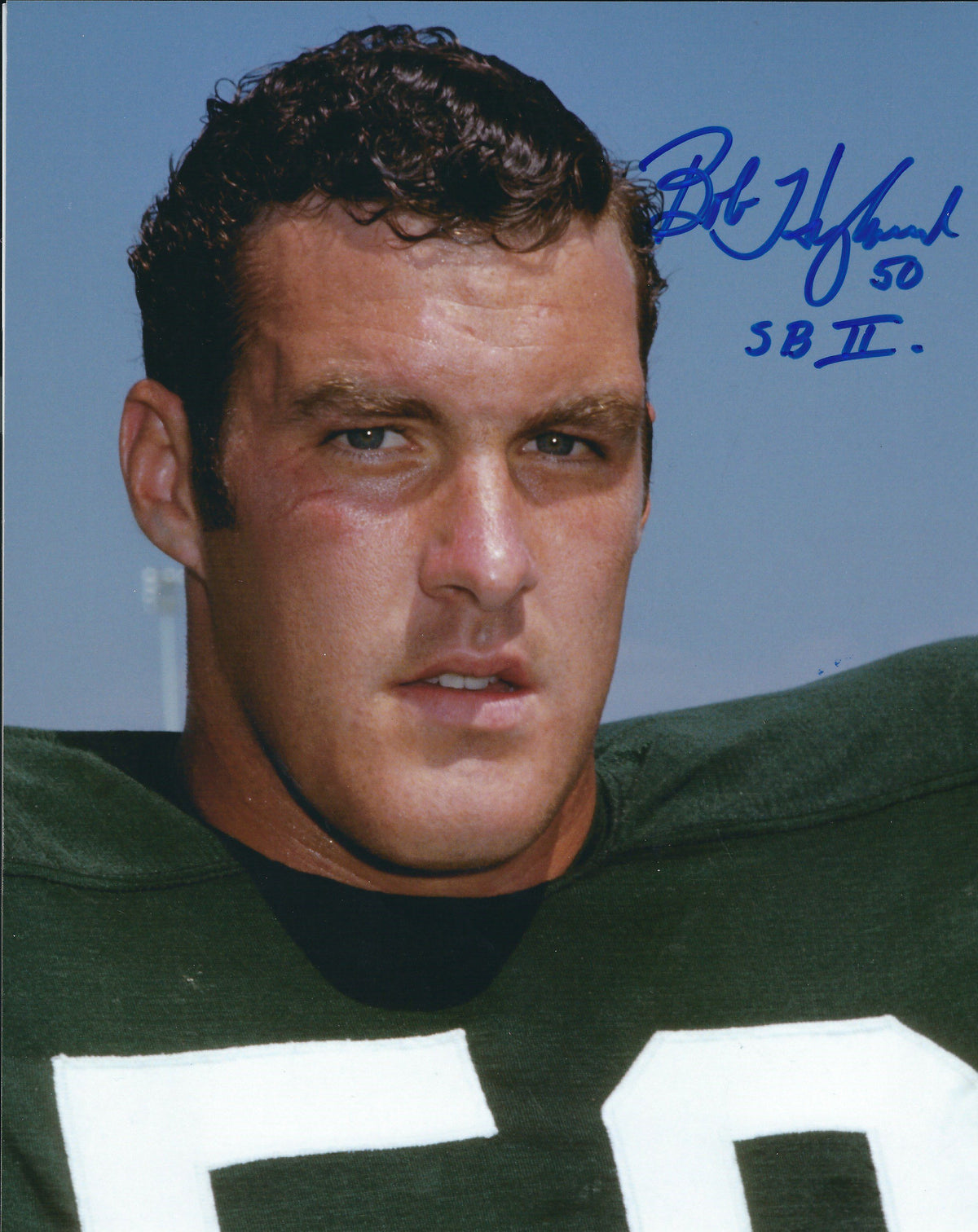 Autographed BOB HYLAND 8x10 Green Bay Packers Photo