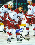 AUTOGRAPHED LEE STEMPNIAK 8X10 CAROLINA HURRICANES Photo