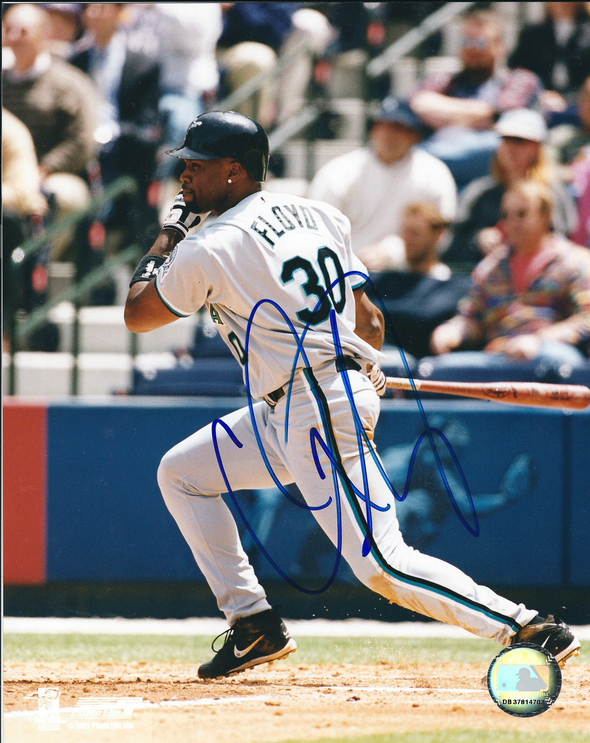 AUTOGRAPHED CLIFF FLOYD 8X10 Florida Marlins Photo