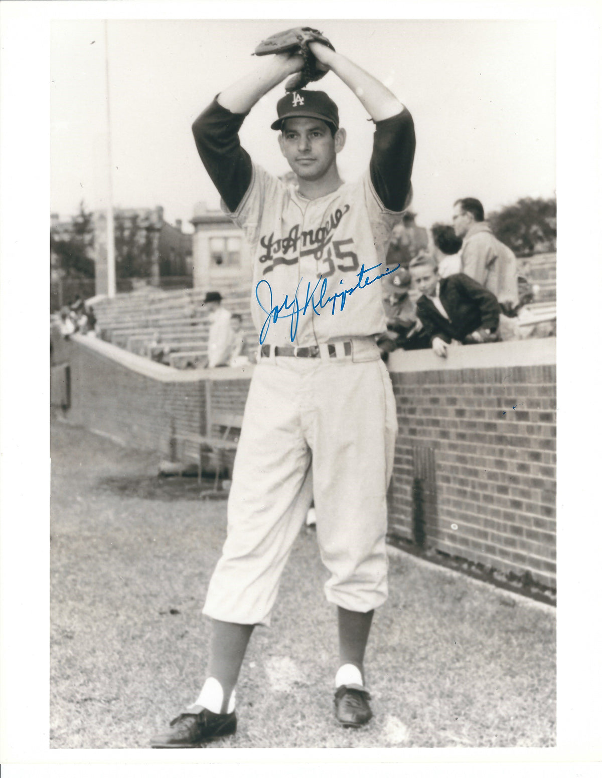 AUTOGRAPHED JOHN KLIPPSTEIN 8x10 Los Angeles Dodgers photo