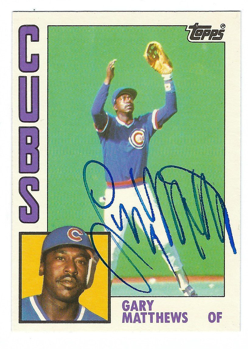 Autographed GARY MATTHEWS 1984 Topps Card