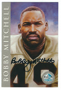 Autographed Bobby Mitchell Washington Redskins Ron Mix Hall of Fame Card with COA