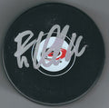 Autographed ELIAS LINDHOLM Carolina Hurricanes Hockey Puck