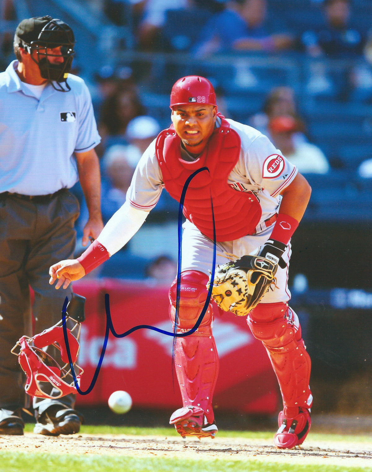AUTOGRAPHED Brayan PeÃƒÂ±a 8X10 Cincinnati Reds Photo