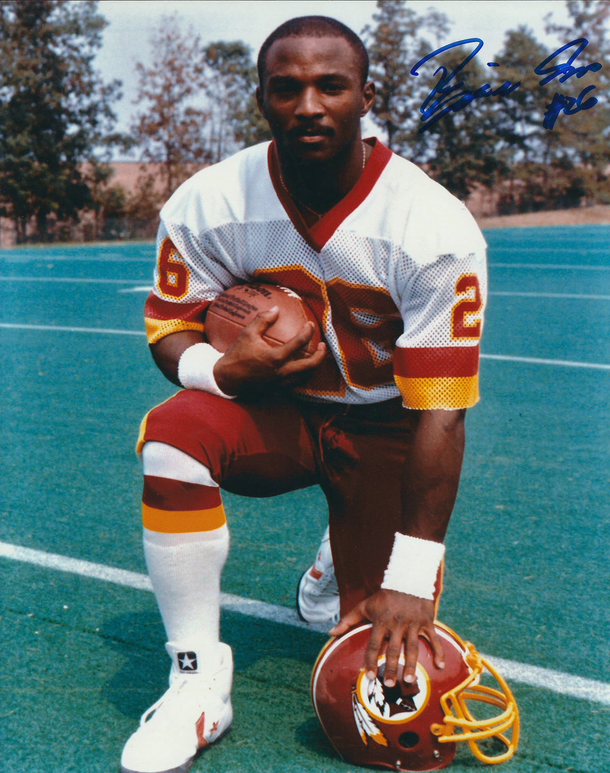 Autographed REGGIE EVANS 8x10 Washington Redskins Photo