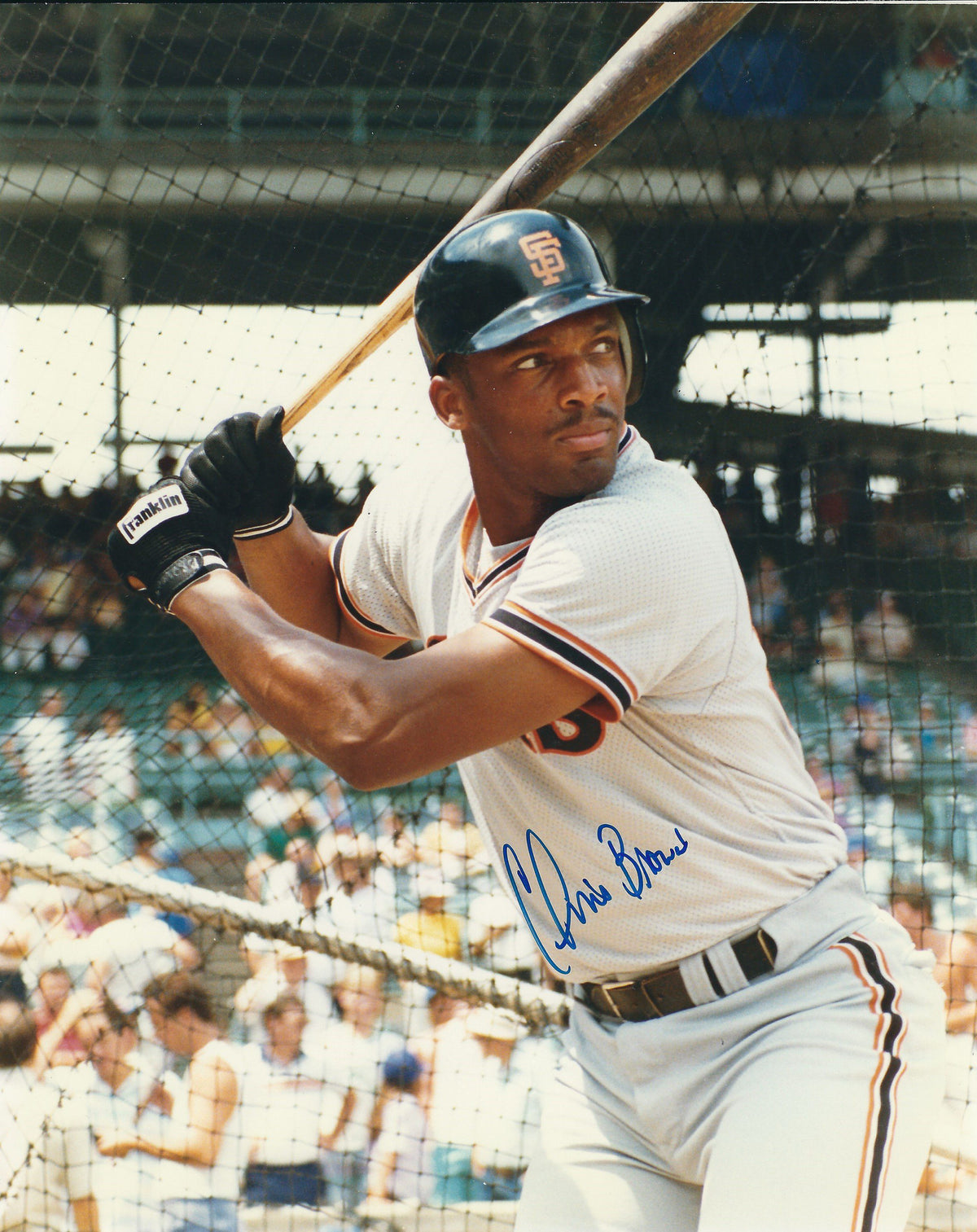AUTOGRAPHED CHRIS BROWN 8X10 San Francisco Giants Photo