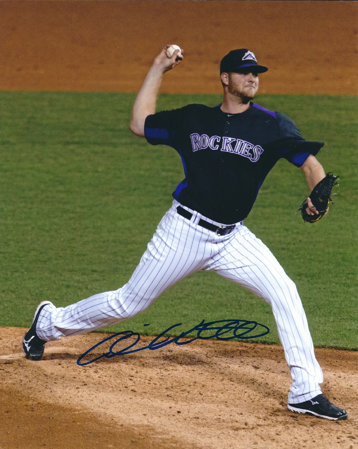 AUTOGRAPHED CHRIS VOLSTAD 8X10 Colorado Rockies Photo