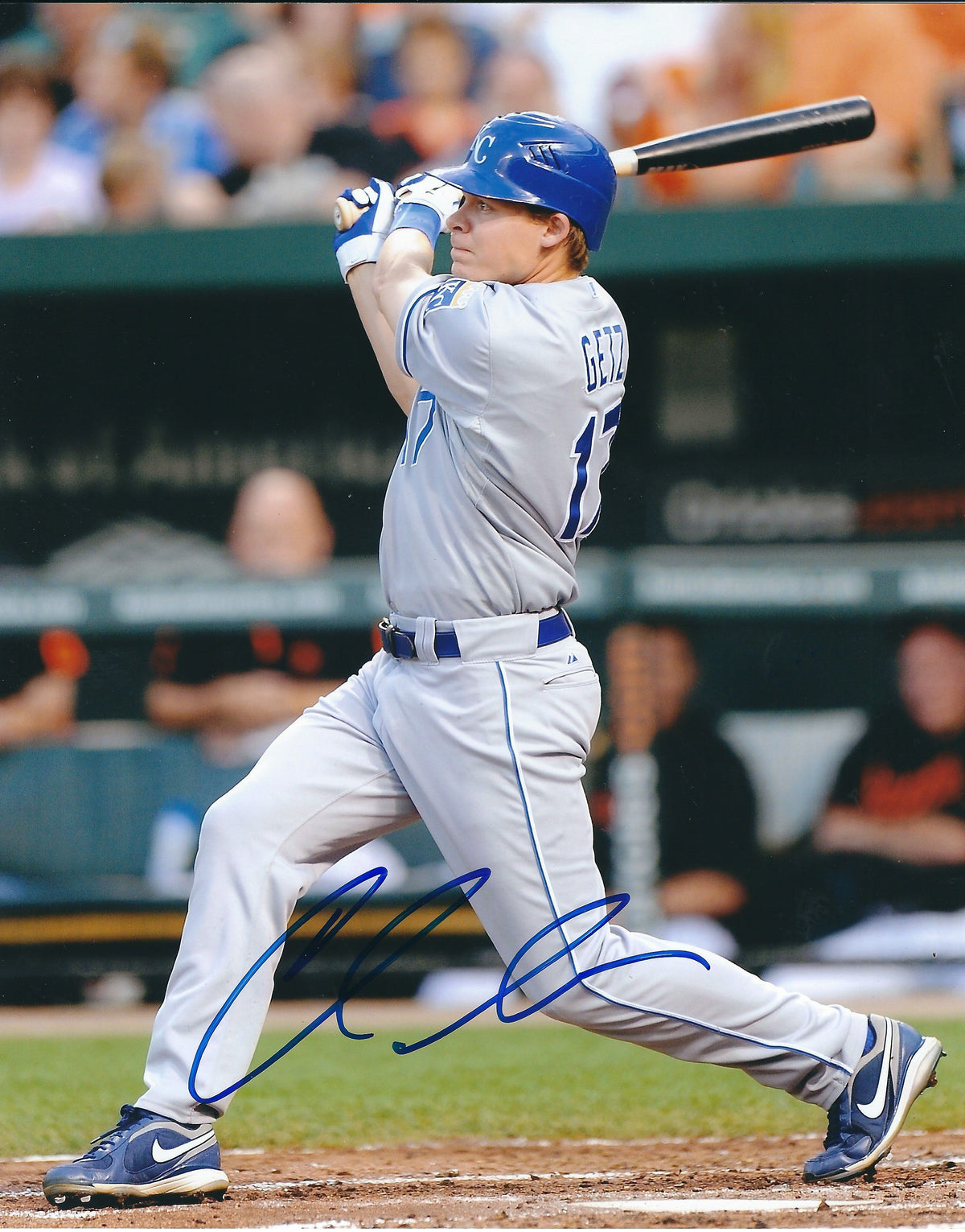 AUTOGRAPHED CHRIS GETZ 8X10 Kansas City Royals Photo