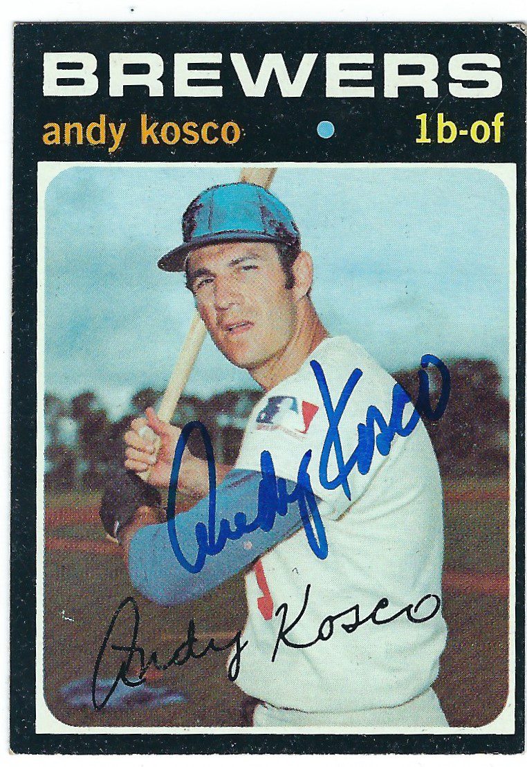Autographed ANDY KOSCO 1971 Topps Card