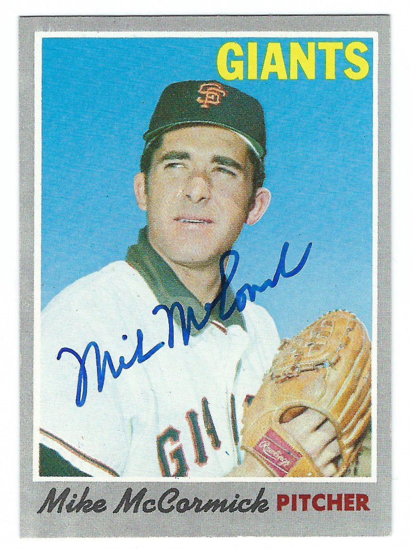 Autographed MIKE MCCORMICK 1970 Topps  Card