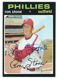 Autographed RON STONE Philadelphia Phillies 1971 Topps Card