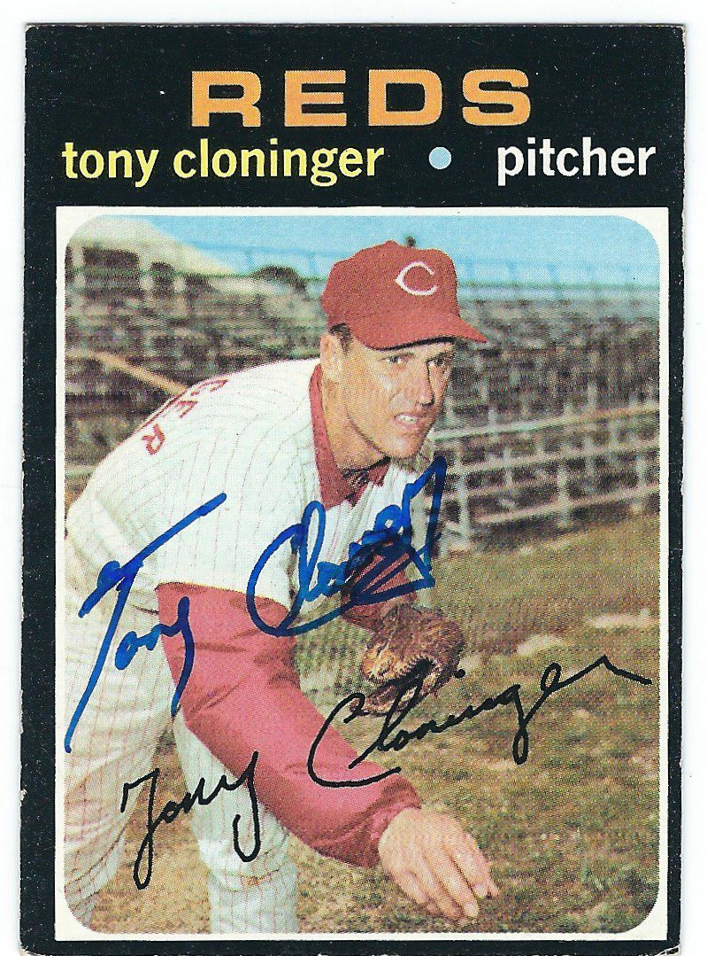 AutographedTONY CLONINGER 1971 Topps Card