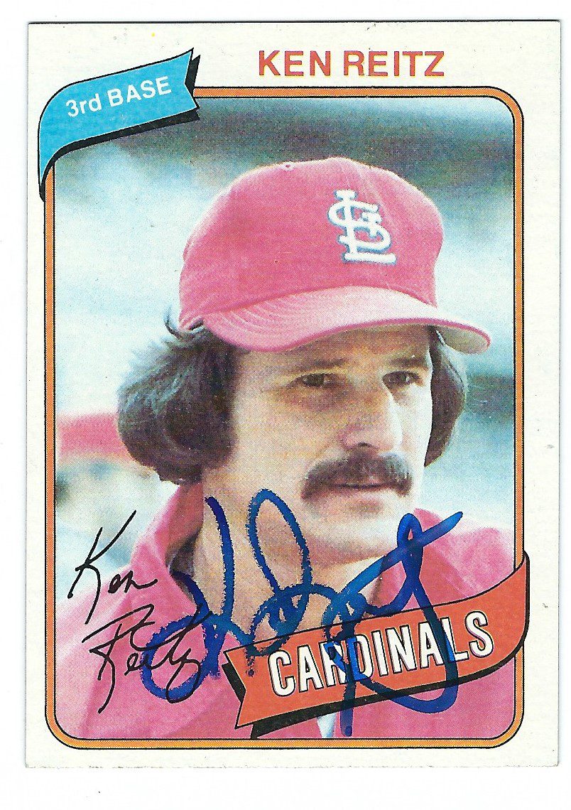 Autographed KEN REITZ 1980 Topps Card