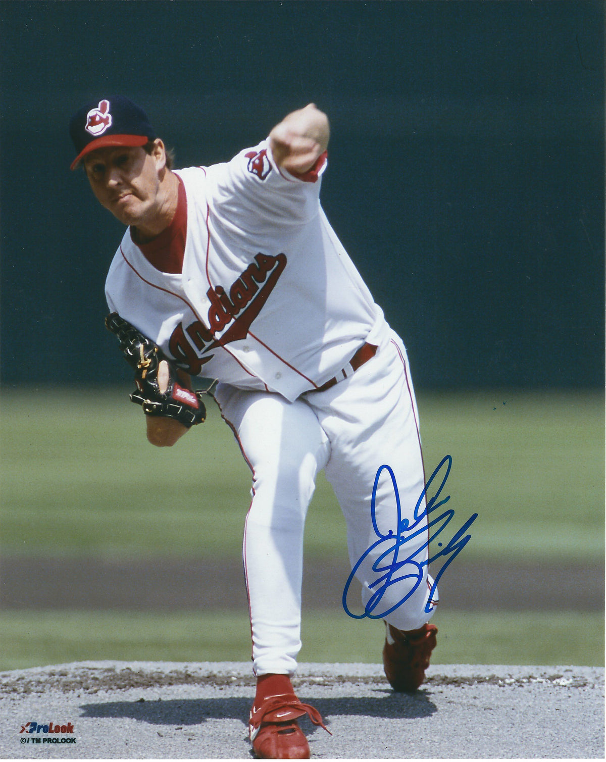 AUTOGRAPHED JOHN SMILEY 8X10 Cleveland Indians Photo