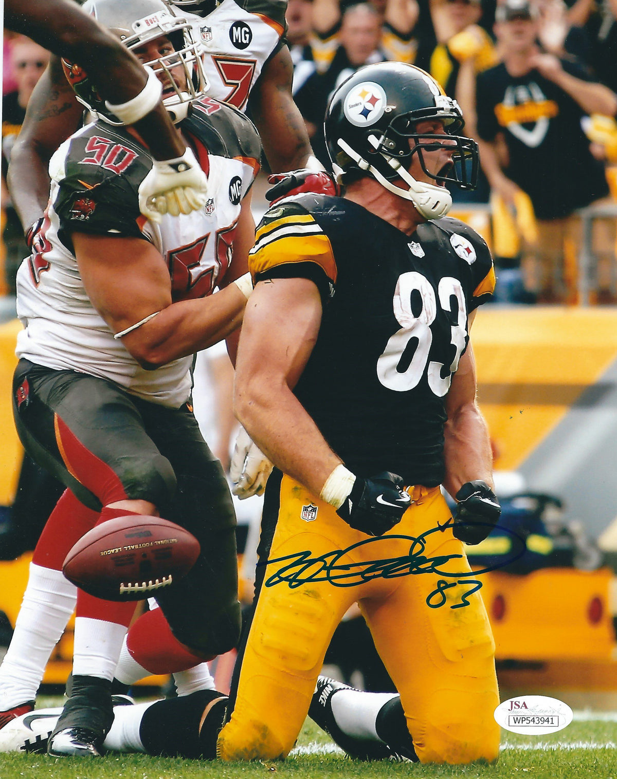 Autographed HEATH MILLER 8x10 Pittsburgh Steelers Photo JSA